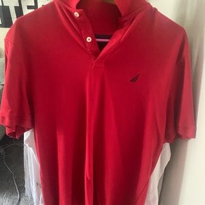 Nautica Red Dress Shirt/Polo